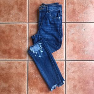 EXPRESS High Rise Ankle Legging Jean Distressed 00